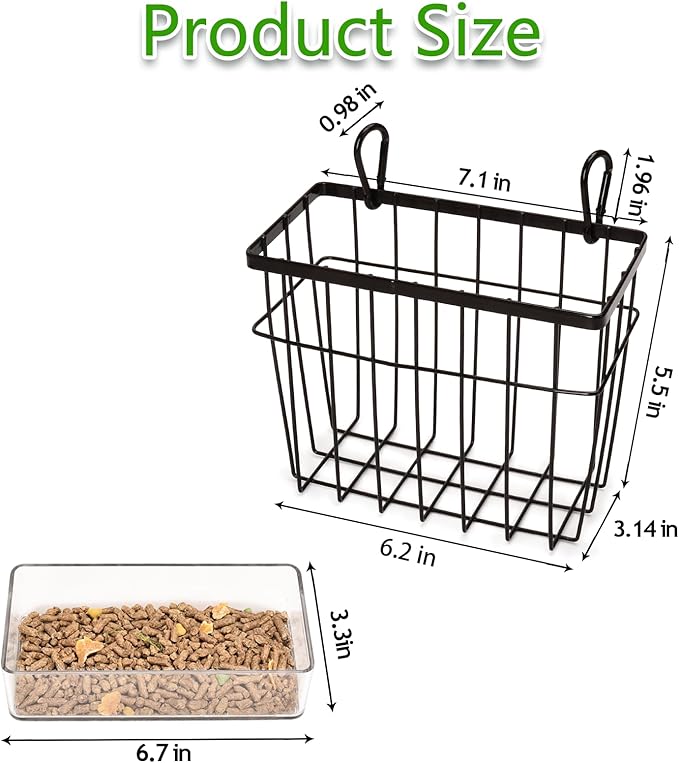 SANGLE SOPFFY Rabbit Feeder and Bunny Food Bowl with Hay Rack for Guinea Pigs, Chinchillas,Holland lop Bunny - Pet Hay Dispenser&Multifunctional Pellet Food Dish