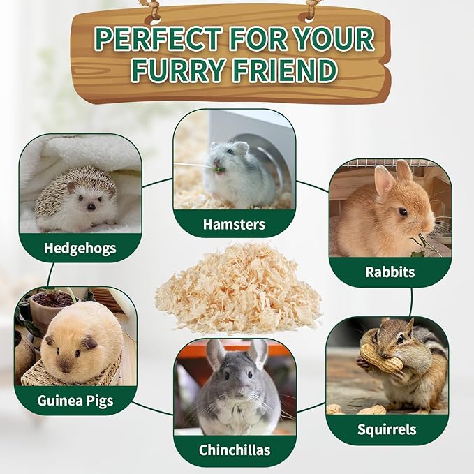 18oz Small Pet Bedding, Low Dust, Odor Control, Ultra Absorbent, for Hamsters, Guinea Pigs, Parrots, Rabbits, Gerbils, Mice & Small Animals