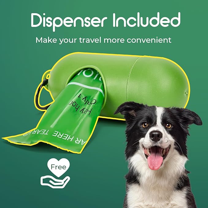 ATIFBOP Biodegradable Dog Poop Bags 150 Counts with Dispenser, Leak Proof and Extra Thick Doggy Poop Bags (Unscented)
