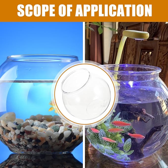 Transparent Plastic Fish Tank Small Round Aquarium for Goldfish Clear Fish Bowl for Plants Household Desktop Decor Integrated Design Easy to .08 X 7.08 X 6.29 in