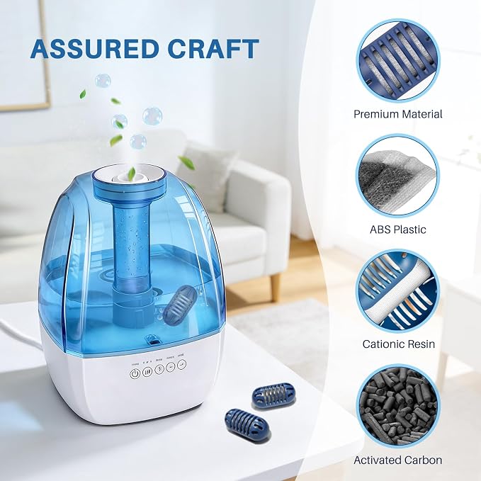 12 Pack Demineralization Cartridge for Humidifier | Compatible with HoMedics Ultrasonic Humidifier&Most Humidifiers, Prevent Hard Water Build-Up, Purifies Water, Part UHE-HDC4