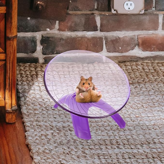 POPETPOP Silent Hamster Running Wheel 7 Inch Exercise Wheel for Small Pets Including Hamsters Gerbils Hedgehogs Squirrels Quiet Fitness Toy for Pet Activity
