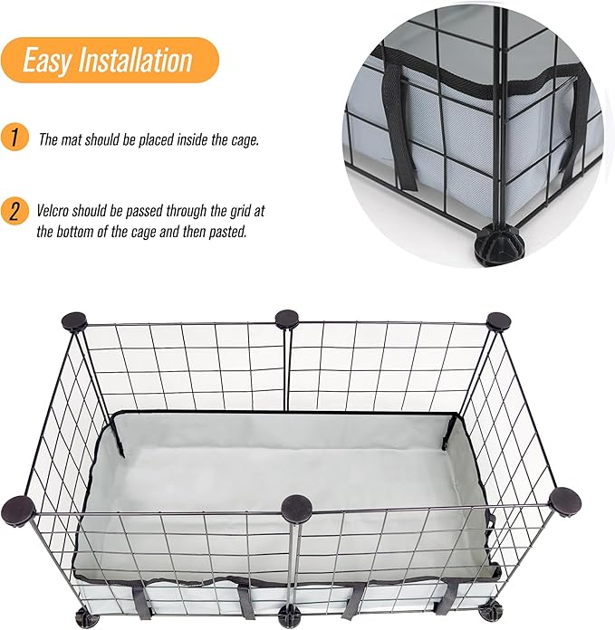 DZWLKJ Guinea Pig Cage Liner Tarp Bottom Waterproof and Washable Base Also for Rabbits, Bunny, Chinchesillas, Hedgehog, Ferrets and Other Small Animals(12x24 inches)