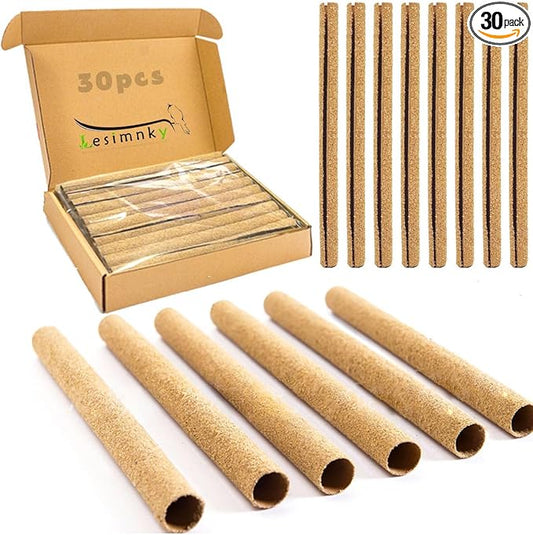 30PCS Birds Perch Covers, Sand Perch for Bird Cage Platform Accessories Bird Perch Covers Sandpaper Sand Perch Covers for Parakeets Canaries Finches & Small Birds, Yellow