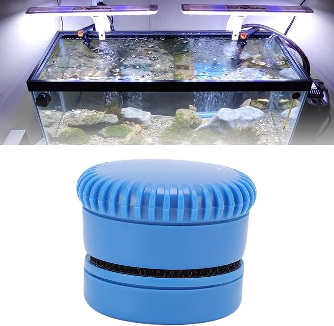 Pssopp 2Pcs Magnet Algaes Scraper, No Scratch Magnetic Fish Glass Cleaner Mini Scrubber Tool for Aquarium Glass Accessories