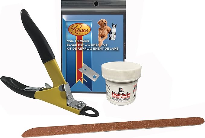 Resco Original Deluxe Dog Nail Clippers - Professional USA-Made Guillotine Trimmer - Heavy Duty Steel - Large Kit