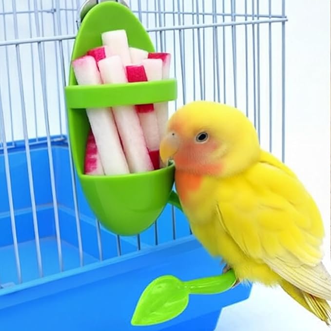 3pcs Cuttlebone Holder for Bird Cage, Plastic Cage Feeding Holder Parakeets, Cockatiels, Budgies and Finches