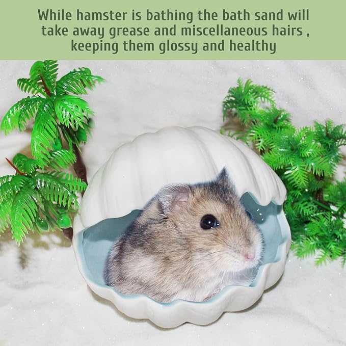 Hamiledyi Hamster Bathing Sand 4 LB Gerbil Powder Grooming Sand for Tiny Friends Farm Chinchilla Dust Bath Potty Litter Sand