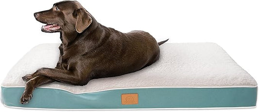 Sunheir Orthopedic Dog Beds for Small Dogs, Waterproof Puppy Bed with Removable Washable Cover, Non-Slip Bottom and Egg-Crate Foam, (Blue, 24.0" L x 16.0" W x 3.0" Th)