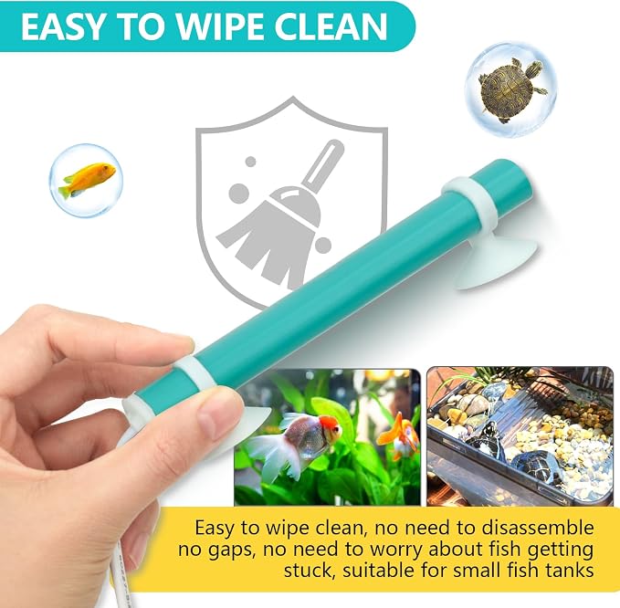 hygger Mini Submersible Aquarium Heater, Turtle and Betta Fish Tank Heater with Five-Key External Controller 78℉、82℉、86℉、90℉、94℉ for Freshwater Small Tank