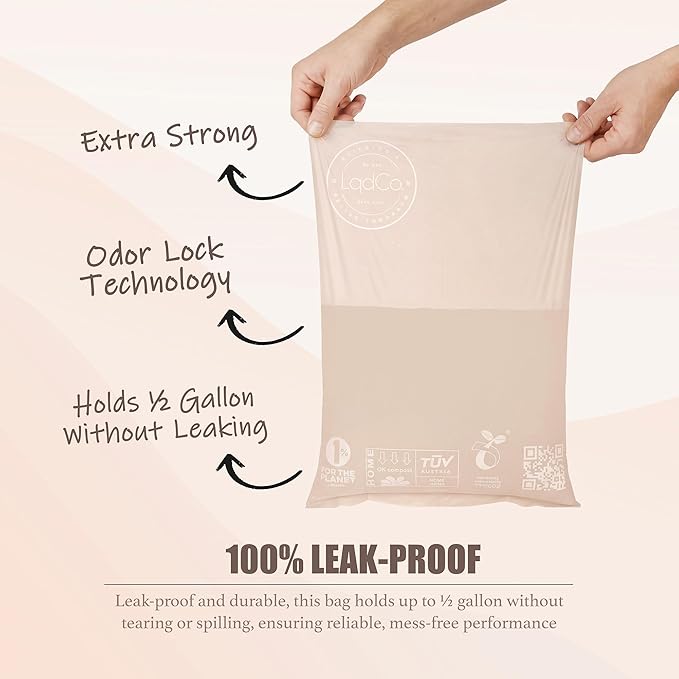 Bio-Based Dog Poop Bags, Silky Soft & Leak-Proof, Lavender-Scented, Made from Cornstarch 16 Rolls, 240 Bags