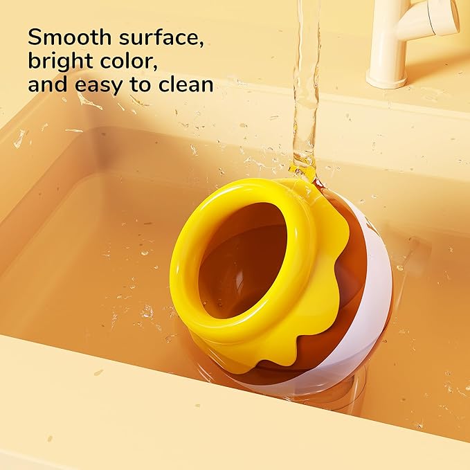 Hamster Sand Bath Container Small Animals Shower and Digging Bathroom Toilet, Ceramics Honey Pot Bathtub for Dwarf Hamster, Syrian Hamster, Gerbils, Hedgehogs, Mice, Rats, Lemming