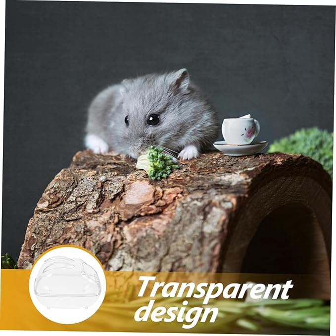Happyyami Hamster Sand Bath Box Toilet for Small Pets Multi-use Chinchilla Dust Bath Easy to Clean for Hamsters Mice and Gerbils
