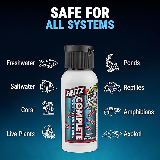 Fritz Aquatics Complete Water Conditioner/Dechlorinator for Fresh & Salt Water Aquariums (2-Ounce)