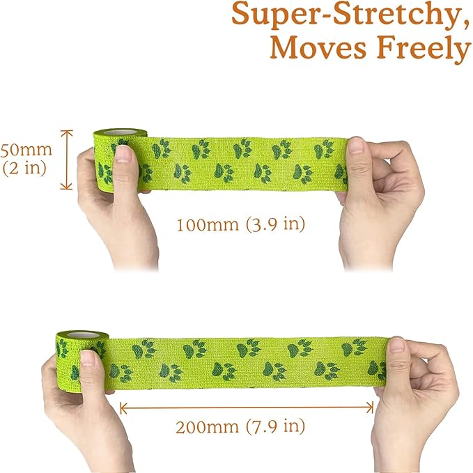 Elastic Self-Adherent Tape, Cohesive Wrap for Camping Hiking & Outdoors, First Aid Wrap, Individually Wrapped, 2 Inches X 5 Yards, Coral Atoll