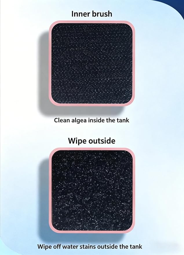 Magnetic Aquarium Glass Cleaner | Dual-Sided Cleaning Brush, Scratch-Free Tool, 0.2-0.31 inch Glass, Multiple Colors Available