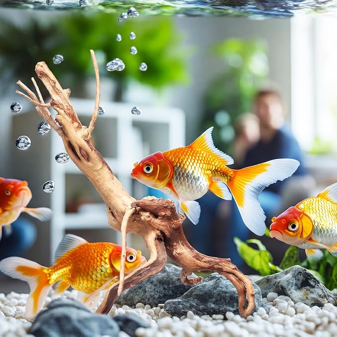 Yookeer 6 Pcs Natural Driftwood for Aquarium 6-10 Inches Driftwood Assorted Shapes Reptile Terrarium Decor Drift Wooden Branch for Fish Tank Aquarium Decoration