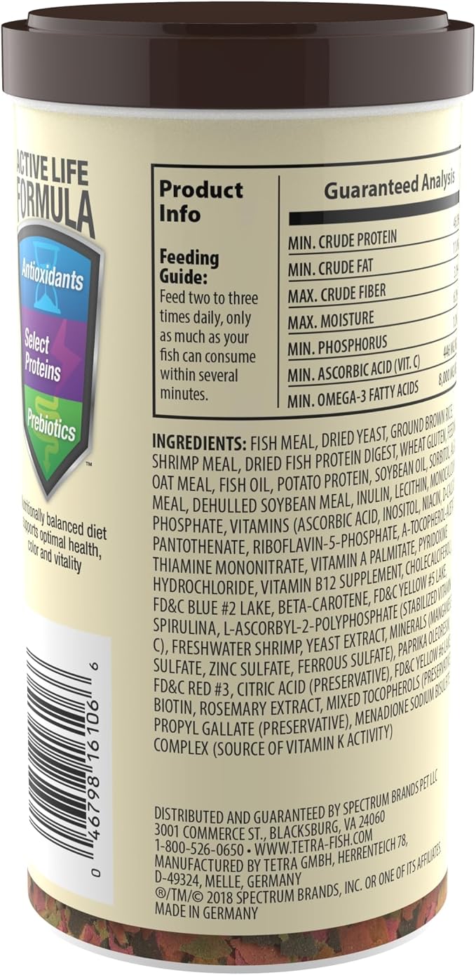TetraMin Tropical Flakes Fish Food, Balanced Diet, 7.06 oz 12 Pack | Top- & Mid-Feeding Staple, Antioxidants, Proteins & Prebiotics, Less Waste
