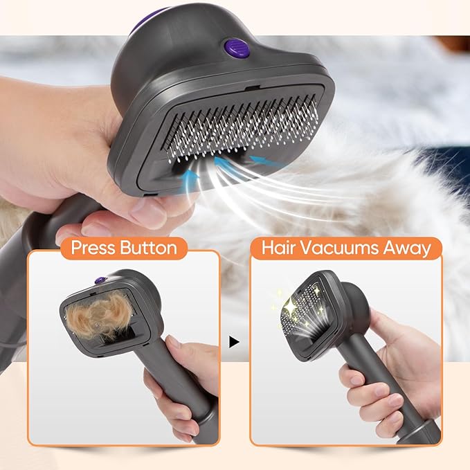 Pet Grooming Kit for Dyson V7 V8 V10 V11 V12 V15 Gen5 Accessories, Dog Brush Vacuum Attachment-Dog and Cat Hair Grooming Tools