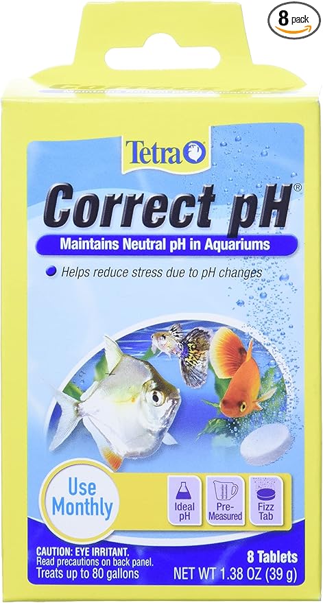 Tetra Correct pH Tablets 8 Count, For aquarium Water