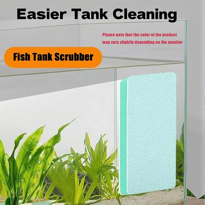3 Packs Aquarium Limescale Remover, Fish Tank Glass Scraper & Sponge | Dual-Action Fish Tank Glass Scraper & Sponge, Handheld Non-Scratch Cleaning Pad for Small Glass Aquarium Maintenance