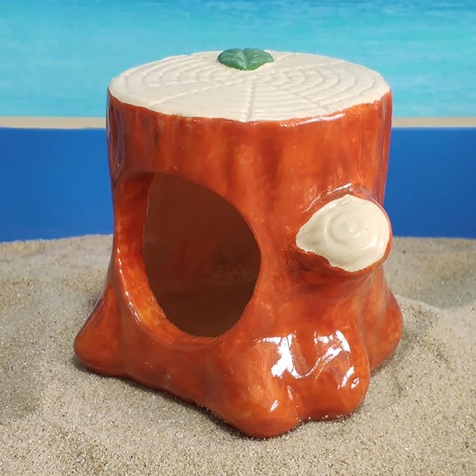 Hamster Hideout Ceramic, Hamster House and Habitats Cool Bed Ideal for All Season Dwarf Gerbil Mice Golden Bear
