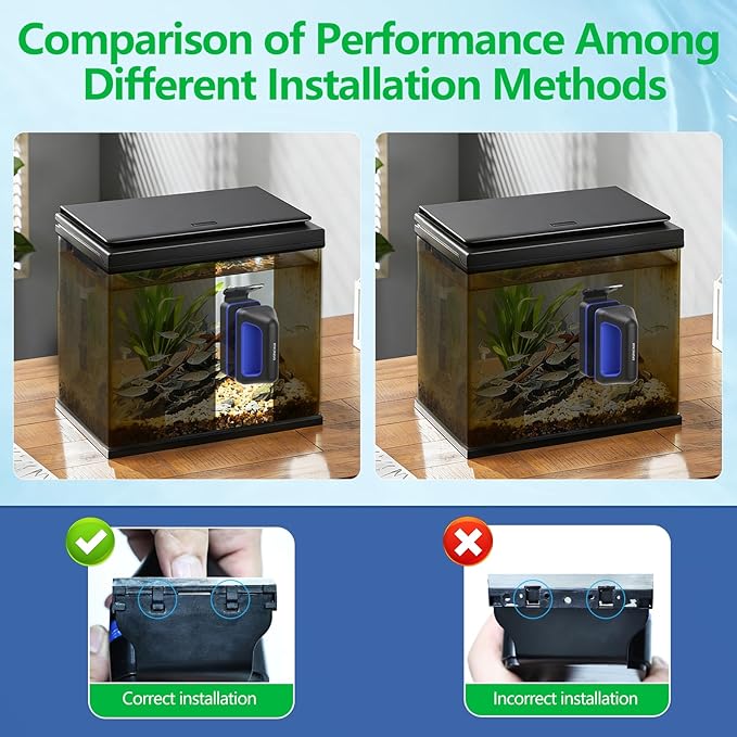 Aquarium Magnet Glass Cleaner, Double-Sided Detachable & Floating Algae Scraper for 0.2-0.4 Inch Fish Tank Glass Cleaning, No Scratches（S）