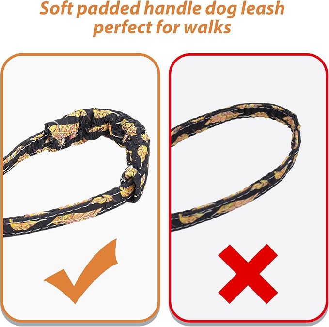 Dog Collar and Leash Set Adjustable Girls Puppy Floral Collars with Bow Tie for Small Medium Large Dogs(L, Feather)