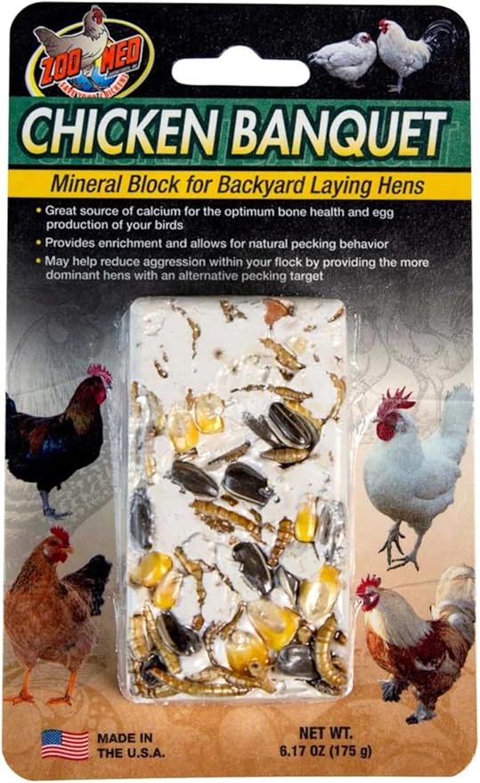 Zoo Med Chicken Banquet Mineral Block for Backyard Laying Hens (690844)