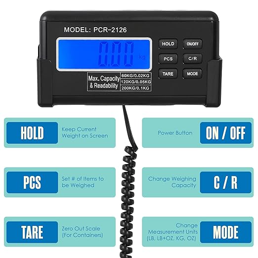 Houseables Dog Scale, Dog Scale for Large Breed, Pet, 660 LB, Livestock, Pet Weight, Animal, Veterinary, Sheep, Goat, Pig, Shipping, Packages, Weighing, Puppy, Vet, Heavy Duty, Digital, 41x21 Platform