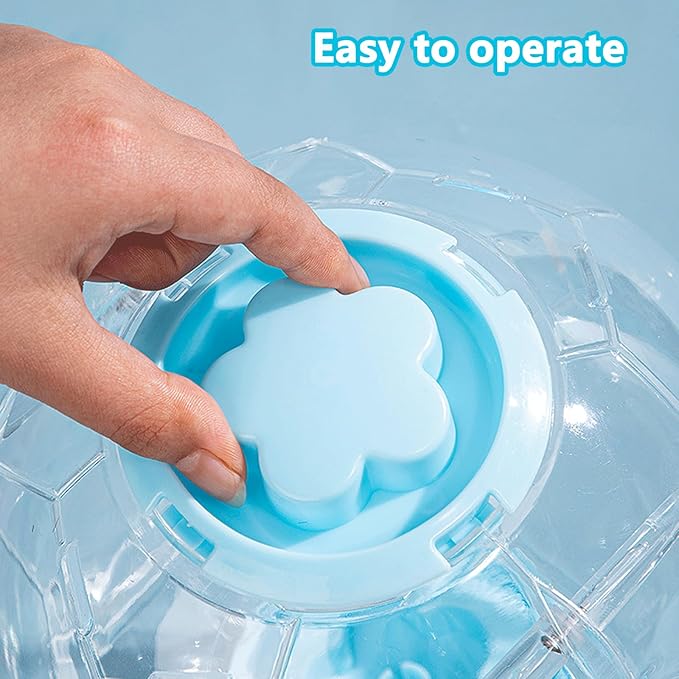 Hamster Ball 5.1 Inch – Durable Dwarf Hamster Running Ball with Football Design, Secure Metal Screws for Small Pets (5.1in)