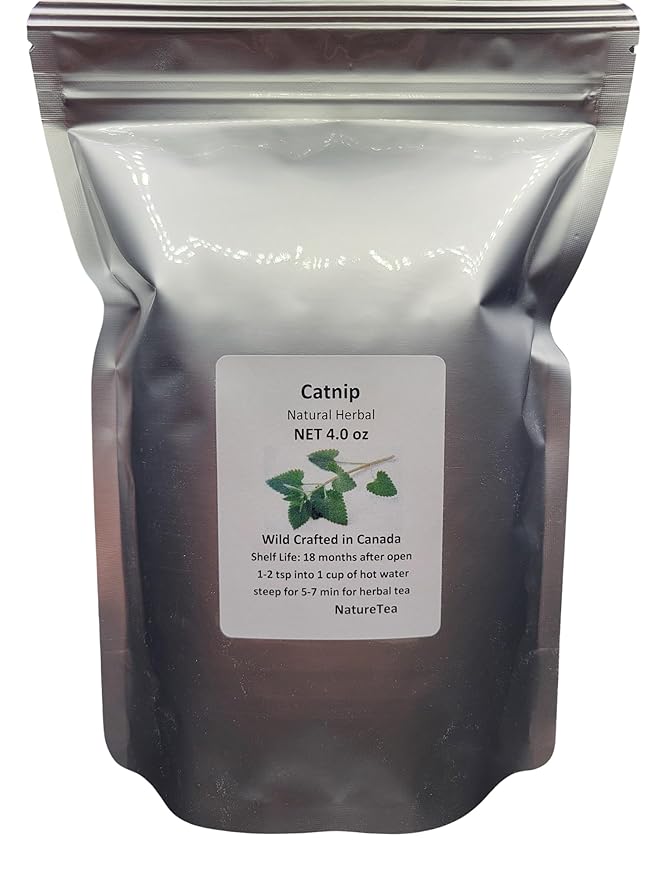 Catnip - Dried Nepeta cataria Loose Leaf/Buds by Nature Tea (4 oz)