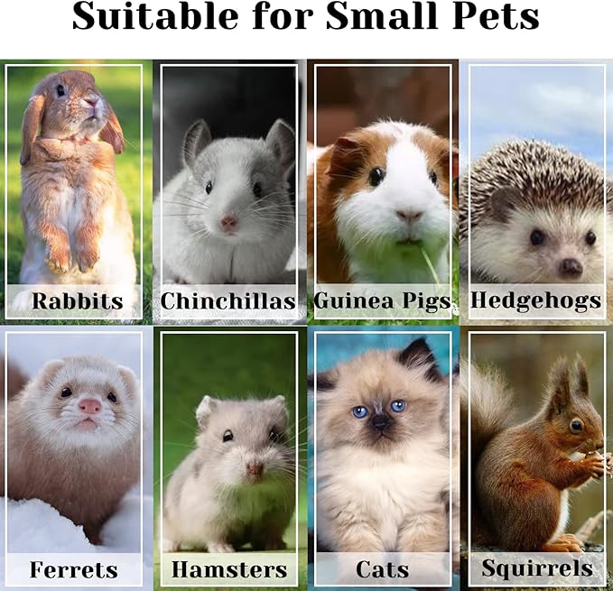 Hamiledyi Rabbit Water Bottle 17oz Bunny Hanging Automatic Water Dispenser Chinchillas Feeder Water Bowl Small Animal No Drip Plastic Water Dispenser for Guinea Pigs Chinchillas Hedgehogs Ferrets 2Pcs