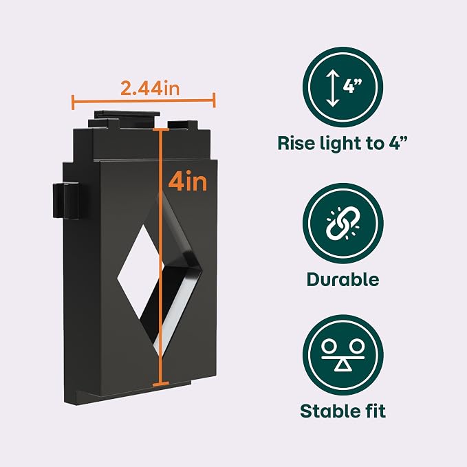 Aquarium Light Risers for Fluval Plant & Marine 3.0 & 2.0 LED | Heat-Resistant Polymer Stand | Toolless Easy Install (4-Inch)