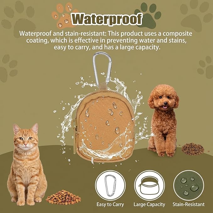 Dog Training Reward Pouch 3 Pcs Dog Treat Pouches with Carabiner and Zipper Reusable Dogs Treats Container for Training Reward, Travel or Outdoor Use