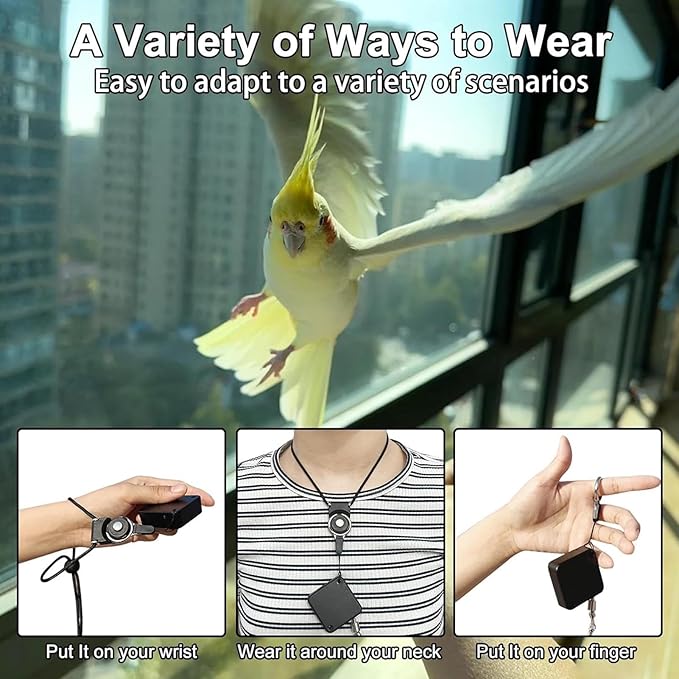 Parrot Leashes - Adjustable Flying Rope, Soft Foot Ring Strap, Lightweight Training Harness | Outdoor Bird Accessory for Parakeet Cockatiel Macaw Conure Parrotlet Lovebird Flights Safety Exercise