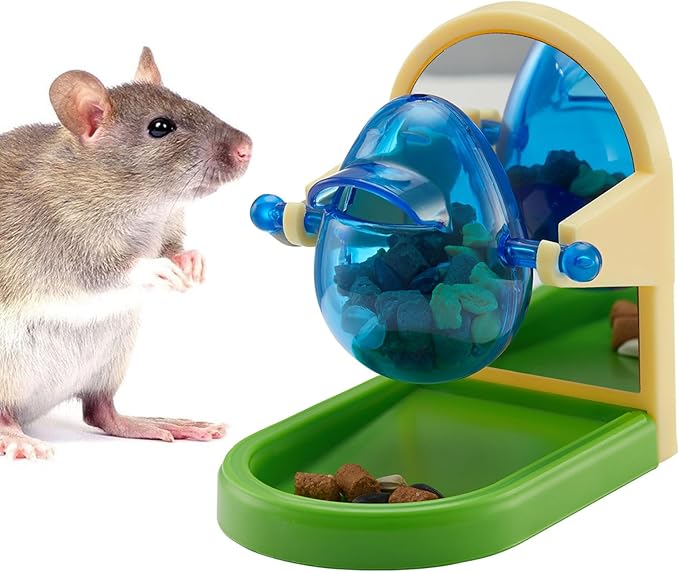 Rat Enrichment Toys, Interactive Foraging Toys For Rats, Intelligence Growth Rat Enrichment Puzzle Games, Treat Dispensing Slow Feeder for Rats Cage Toy, Bird Foraging Toy for Parakeet Conure (1Pcs)