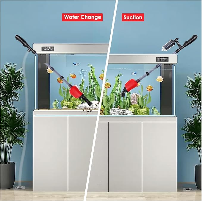 36W Electric Gravel Cleaner for Aquariums, Automatic Fish Tank Vacuum