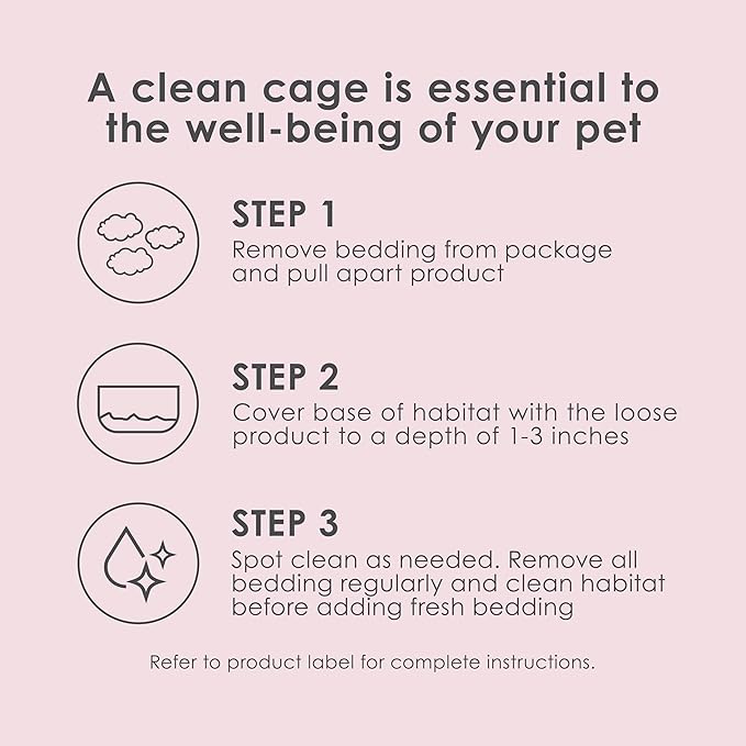 Kaytee Clean & Cozy Colors, Small Animal Bedding with Extreme Odor Control, Plum, 49.2 Liters