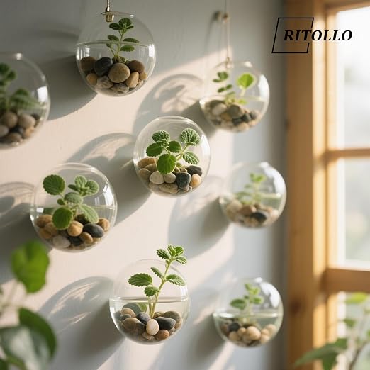 RITOLLO River Rocks Pebbles for Indoor Plants 3/8-1 Inch Natural Aquarium Gravel Decorative Fish Tank Rocks Garden Landscaping Decor
