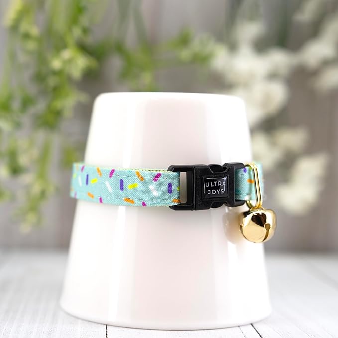 Ultra Joys Breakaway Cat Collar with Bells - Kitten & Adult, Boy & Girl - Birthday Gift Large