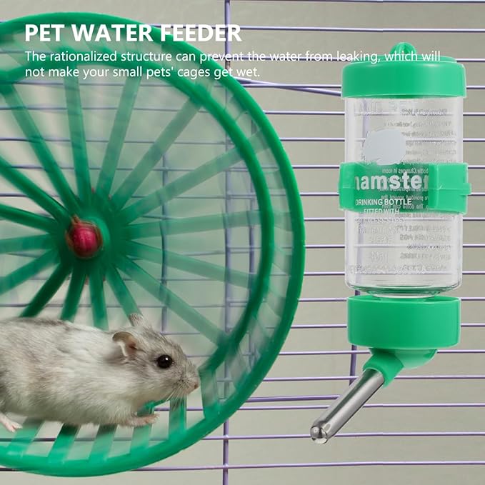 BESPORTBLE 6 Pcs Assorted Color Hamster Water Bottles, Automatic No-Drip Pet Water Dispenser for Small Animals, Wear-Resistant Hanging Waterer for Guinea Pigs, Chinchillas, Rabbits, and More