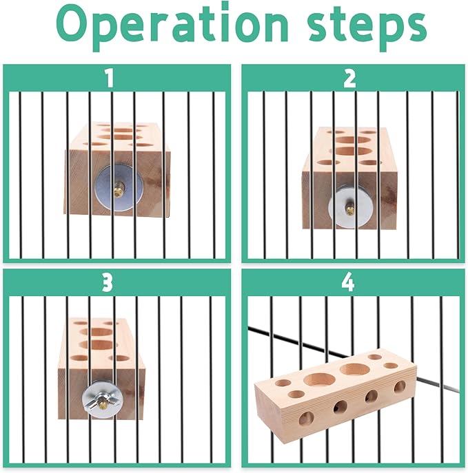 Bird Wooden Block Chewing Toy Parrot Chewing Toy Wood Toys Foraging Training for Small Animals Shredding Biting Wood Bird Cage Accessories Teething for Parakeets Cockatiels Conures Lovebird