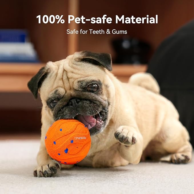 Cheerble Smart Interactive Dog Toy, Wicked Ball AIR Neo, Heartbeat Puppy Toy Automatic Moving, Bouncing, and Rotating, ETPU Material, IPX7 Waterproof Rating, Active Rolling Ball for Medium & Large Dog