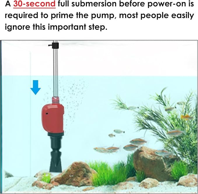 36W Electric Gravel Cleaner for Aquariums, Automatic Fish Tank Vacuum