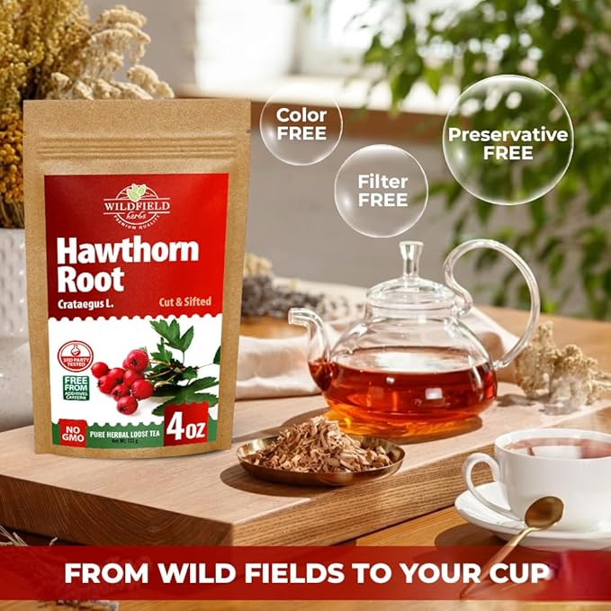 4 oz. Hawthorn Root Herbal Tea (Crataegus L.) - 113g Pigweed Herb Tea Espino Blanco