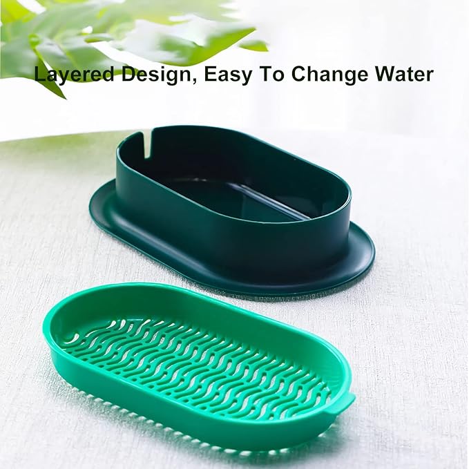 Cat Grass Planter (No Seeds Included) Hydroponic Wheatgrass Planting Trays Cat Grass Growing Kits for Indoor Cats Soilless Organic Nursery Box Pet Grass Pot (Blue)