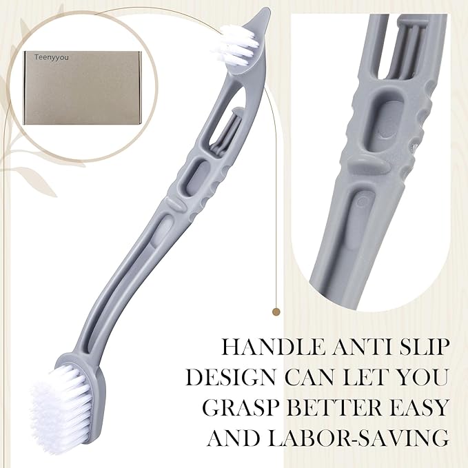 Teenyyou 2 Pack Bird Cage Cleaning Brush & Scraper Set - Stainless Steel Bird Droppings Removal Tool, Long Handle for Parrot Cages, Pet Cages & Perch