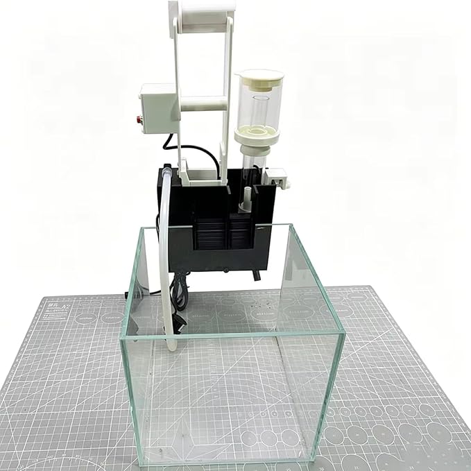 Hang on Back Aquarium Filter Box, Automatic System, 45dB Quiet | Compatible with Protein Skimmer & Auto Roll Paper Machine, Multi-Stage Filtration, Wall Mounted, for Small Marine Tanks