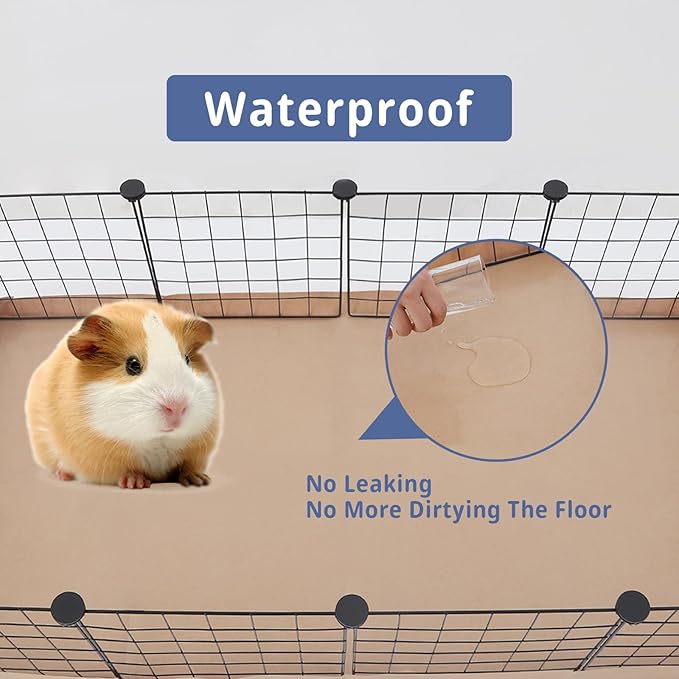 Disposable Guinea Pig Cage Liners, 36"x 24" Large Liner Bag for Guinea Pig Cage Bottom, Water-Resistant Kraft Paper (8 Pack)